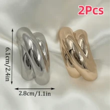 1Pc/2/3/4Pcs European And American Style Arch Metal Connector Adjustable Buckle Scarf Swimsuit Shoulder Strap Asymmetric Decorative Buckle - Multicolor - View 26