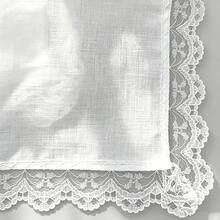 Pure White Lace Handkerchief Happy Wedding Season Party Decoration DIY - Multicolor - View 6