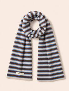Women's Striped Scarf, Color Block Winter Neck Warmer, Casual Everyday Versatile Accessory - Scarf - View 9
