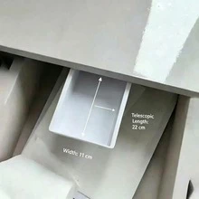 1pc Minimalist Transparent Acrylic Under-Desk Drawer Storage Box, No-Drill Self-Adhesive Hidden Hanging Storage Tray, Suitable For Office, Home, Student Desk, Dorm Stationery And Miscellaneous Items - Multicolor - View 10
