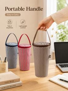Insulated Coffee Cup Sleeve, Striped Water Bottle Sleeve, Portable Insulated Cup Sleeve, Convenient Carrying Bag, Suitable For Cold And Hot Drinks, Reusable, Striped Design, Perfect Gift Choice, Halloween/Christmas Gift - Multicolor - View 4