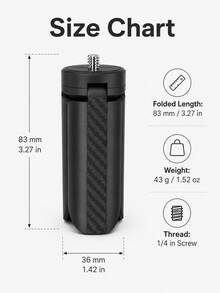 Tripod Mini Lipat 1/4 Inci, Kompatibel dengan Kamera Saku, Kamera Aksi, Klip Ponsel, dan Lampu Pengisi Mini, Basis Genggam Desktop Portabel, Cocok untuk Pemotretan Vlog, Perekaman Perjalanan, Panggilan Video, dan Siaran Langsung - View 9