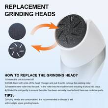 電動足部磨腳器，附2個替換磨頭，電動足部磨甲器，專業足部護理工具，適用於死皮、硬皮、龜裂與乾燥皮膚，2段速度可調，USB充電，專為足部清潔設計 - 彩色 - 查看 9