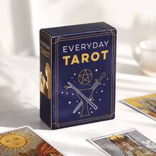 Everyday Tarot - Daily Tarot Minimalist Tarot Symbols With Starry Night Illustrations, Spiritual Interpretation For Daily Practice, Desktop Game Cards - SB18 - View 2