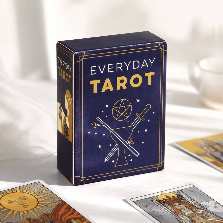 Everyday Tarot - Daily Tarot Minimalist Tarot Symbols With Starry Night Illustrations, Spiritual Interpretation For Daily Practice, Desktop Game Cards