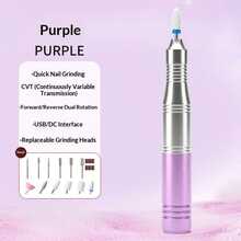 USB Electric Nail Polisher, Portable Nail Polisher Set, Nail And Foot Care Tool Set, Suitable For Polishing And Grinding, Electric Nail File, Home Nail Polishing Set, Gift Choice, Holiday Gift - Multicolor - View 17