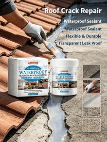 Invisible Sealant Roof Crack Sealing Waterproof Wear-Resistant High Elasticity Transparent Repair Glue Suitable For Multiple Materials, Comprehensive Waterproof Sealing Easy To Use. Strong Weather Resistance, Suitable For All Seasons, Maintains Stable Waterproof Performance Household Essential Convenient And Fast Practical Small Gift For Family And Friends - A - View 3