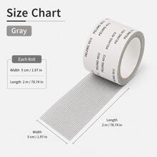 1pc Window Screen Repair Patch, Self-Adhesive Waterproof Mesh Repair Tape, 5cm X 2m Cuttable Fine Mesh Tape, Used For Repairing Holes And Tears, Mosquito Net Insect Screen Repair, Strong Adhesion, Easy To Apply Window Screen Door Repair Tool, Grey/White/Black, Home DIY Use - Upgraded Version - View 5