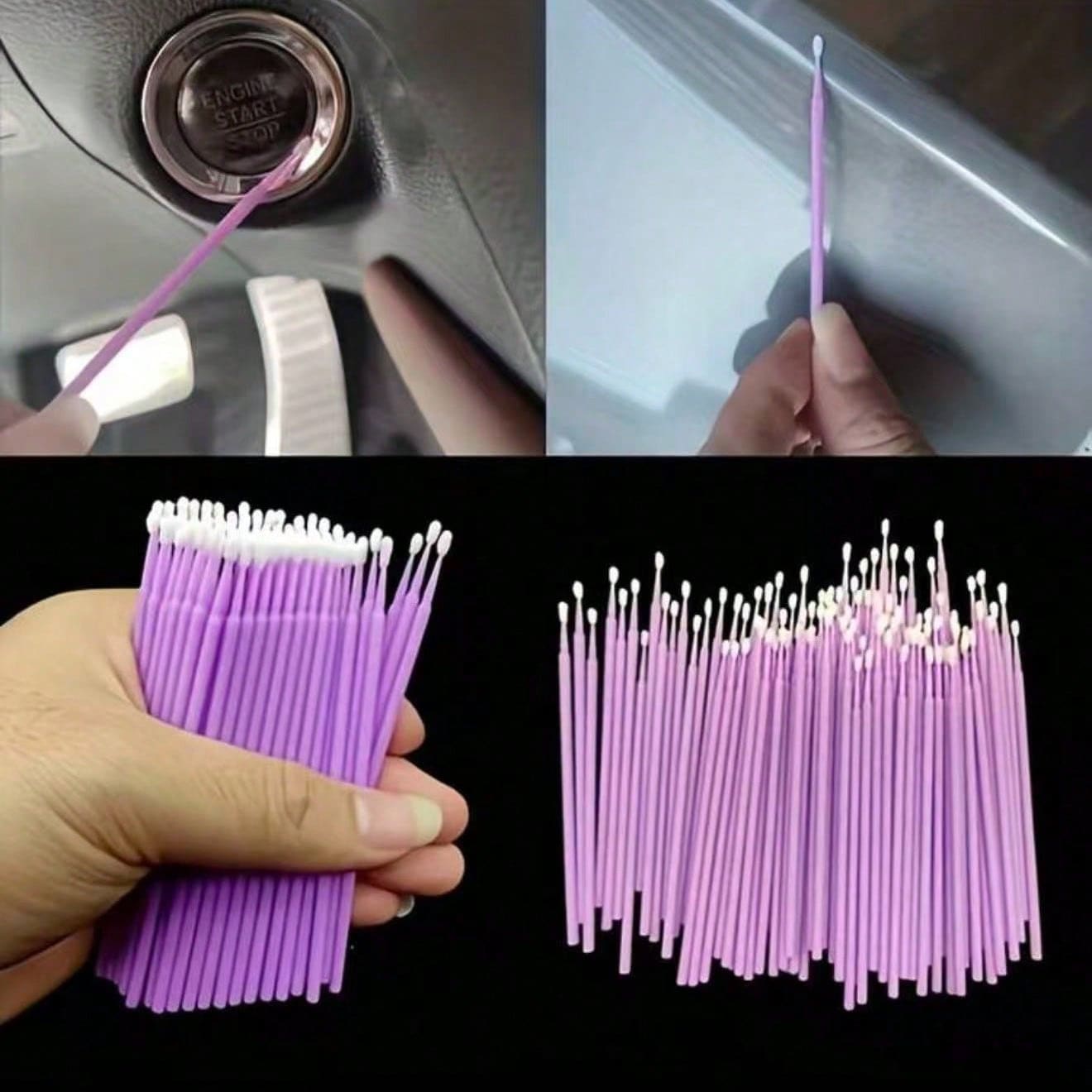 Car Detail Brush Air Conditioner Vent Interior Cleaning Brush Car Crevice Brush Tool 100pcs/Pack - A - View 1