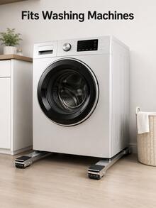 Heavy Duty Adjustable Washing Machine And Refrigerator Moving Base, 200kg Load Capacity, Telescopic Metal Appliance Stand With Silent Non-Marking Wheels, Height And Level Adjustable, Sturdy Mobile Support For Moving, Storage And Home Use - A - View 2