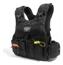 Laser-Cut Quick-Release Plate Carrier Vest - Black - View 8