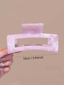 3/1pc Women's Large Blue, Pink, White Hair Clips, Lightweight Plastic Hair Claws, Suitable For Bathing, Face Washing And Matching Outfits - Multicolor - View 7