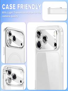 2pcs Camera Lens Protector Film, Shiny Tempered Glass, 9H Scratch Resistant, High Definition Camera Screen Protector (Silver) Compatible With IPhone 18 Pro Max/18 Pro/17 Pro Max/17 Pro/16/15, Case Friendly, Birthday/Easter/Thanksgiving/Family/Friends/Unisex, Bubble-Free, Scratch-Resistant, High Hardness - Silver - View 5