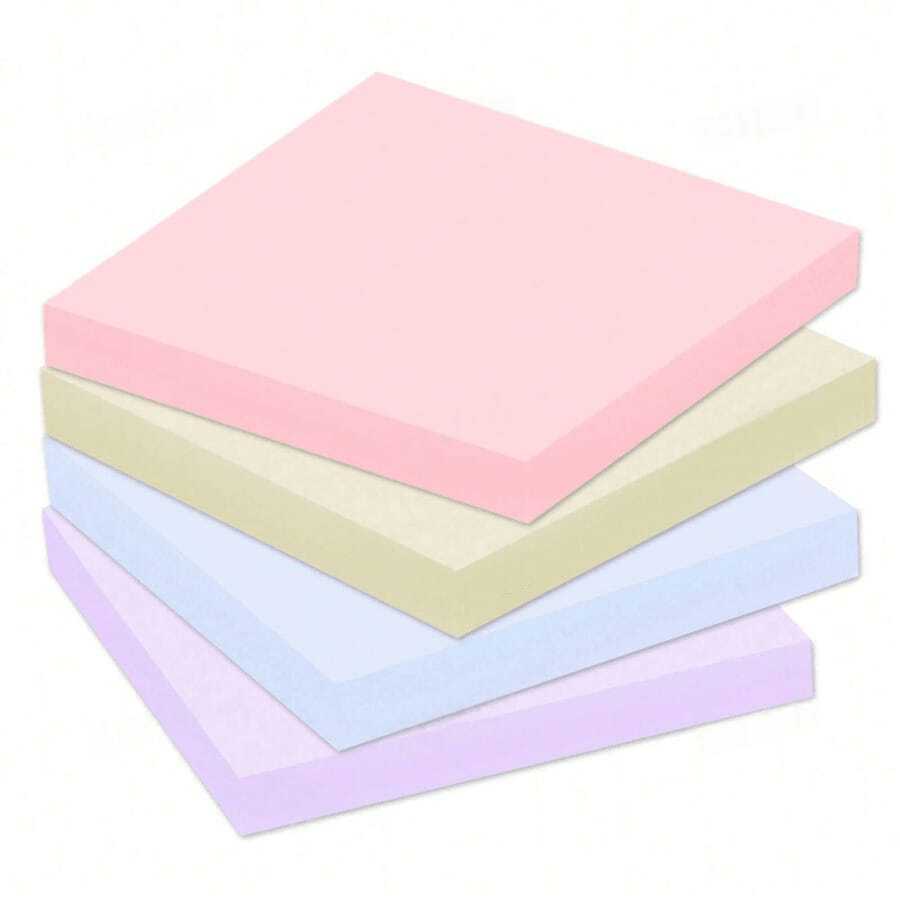 Morandi Color Self-Adhesive Sticky Notes, 7.5 X 7.5cm (3 X 3in), Suitable For Home, Office, Notebook, 50 Sheets Per Pad, School Supplies - one-size - View 1