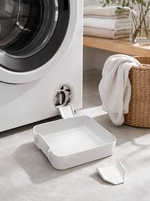 2pcs Universal Washing Machine Drain Tray With Guide Plate, Front-Load Washing Machine Drain Outlet Anti-Leak Water Collection Tray, Anti-Overflow Drip Collection Tray, Laundry Room Bathroom Floor Protection, Home Cleaning And Washing Machine Maintenance Accessories - Upgraded Thickened Version - View 4