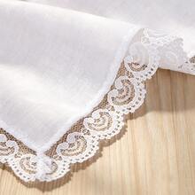White Lace Trimmed Handkerchiefs, Ladies' Handkerchiefs Decorated With Square Scarves - Multicolor - View 2