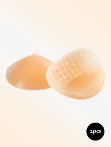 1pc/2pcs Transparent, Khaki, Pink Silicone Breast Pads, Soft Cup Design, Invisible Shoulder Strap, Suitable For Daily Wear, Work, Office, Knitwear, Tops, Party And Club Looks. Soft Teardrop Shaped Pads, Suitable For V-Neck Tops, Naturally Fit Body Shape, Universal Left/Right - Multi-color - View 13