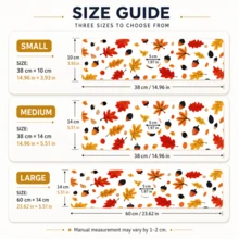 1pc Autumn Pattern Printed Diatomaceous Earth Faucet Water Absorbent Mat, Kitchen Sink Splash Guard, Washbasin Drip Tray, Countertop Water Collection Pad, Faucet Drip Collector, Suitable For Kitchen, Bathroom And Laundry Room - Multicolor - View 3