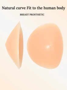 1pc/2pcs Transparent, Khaki, Pink Silicone Breast Pads, Soft Cup Design, Invisible Shoulder Strap, Suitable For Daily Wear, Work, Office, Knitwear, Tops, Party And Club Looks. Soft Teardrop Shaped Pads, Suitable For V-Neck Tops, Naturally Fit Body Shape, Universal Left/Right - Multi-color - View 7