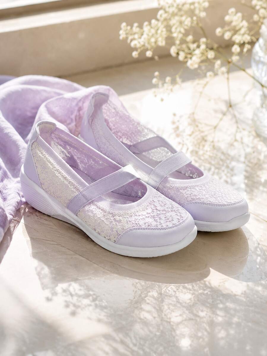 Skechers 女款運動休閒鞋 MODERN COMFORT 系列 時尚長輩鞋 避震透氣回彈 舒適輕量軟底 低筒日常通勤鞋 158763-LAV - 燻衣草色 - 查看 1