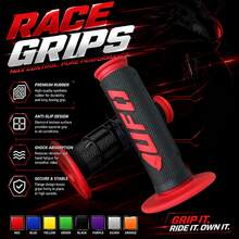 2pcs Universal 22/24mm 7/8" Motorcycle Handlebar Grips, Non-Slip Rubber Gel Brake Grips, Suitable For Kawasaki Suzuki, High-Quality Dopamine Color Off-Road Modification - A - View 1
