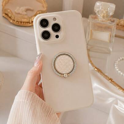 Advanced Phone Ring Holder With Fashionable Gradient Burst Pattern, 360 Degree Rotating Phone Holder, Universal Back Sticker For Women
