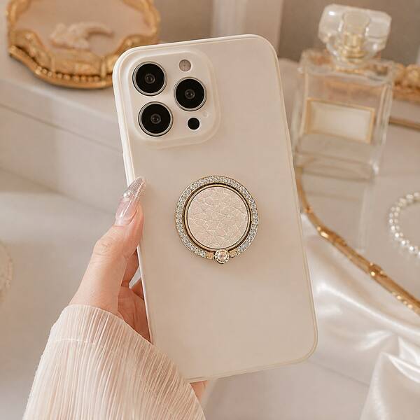 Advanced Phone Ring Holder With Fashionable Gradient Burst Pattern, 360 Degree Rotating Phone Holder, Universal Back Sticker For Women