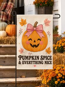 1pc 12*18 Inch Garden Flag, Halloween Cute Ghost & Pumpkin Pattern, Double-Sided Print, Spooky Season Yard Patio Autumn Decor - A - View 13