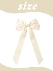 2/1 cái kẹp tóc cá sấu nơ và ruy băng satin bóng mượt cho tóc đuôi ngựa, phụ kiện tóc cho bé gái và thanh thiếu niên - Nhiều màu - Xem 3