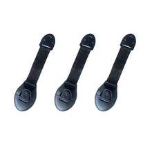 1/3/4/6/10pcs White Plastic Safety Belt Cabinet Locks, Home Use Drawer Safety Protection Locks - Black - View 8