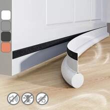 1pc Adjustable Door Bottom Seal Strip, Door Draft Stopper, Single-Sided Gap Blocker, Foam Weatherstripping, Back To School Supplies - A - View 1