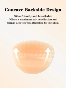 1pc/2pcs Transparent, Khaki, Pink Silicone Breast Pads, Soft Cup Design, Invisible Shoulder Strap, Suitable For Daily Wear, Work, Office, Knitwear, Tops, Party And Club Looks. Soft Teardrop Shaped Pads, Suitable For V-Neck Tops, Naturally Fit Body Shape, Universal Left/Right - Multi-color - View 3