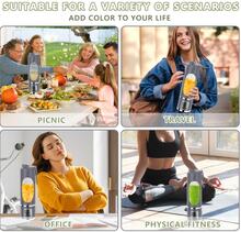 SINRAY 1pc Portable Blender, Juicer, Personal Blender, USB Rechargeable Juicer, Built-In 1300mAh Rechargeable Battery, Multi-Function Juicer, Juice Cup, Cup Capacity: 450ML Kitchen Accessory - Below 0.5L - View 8