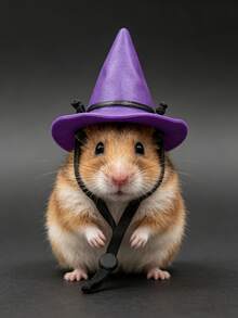 Halloween Small Pet Wizard Hat Adjustable Costume Hat For Hamster, Lizard, Golden Hamster, Squirrel, Parrot - Multicolor - View 4