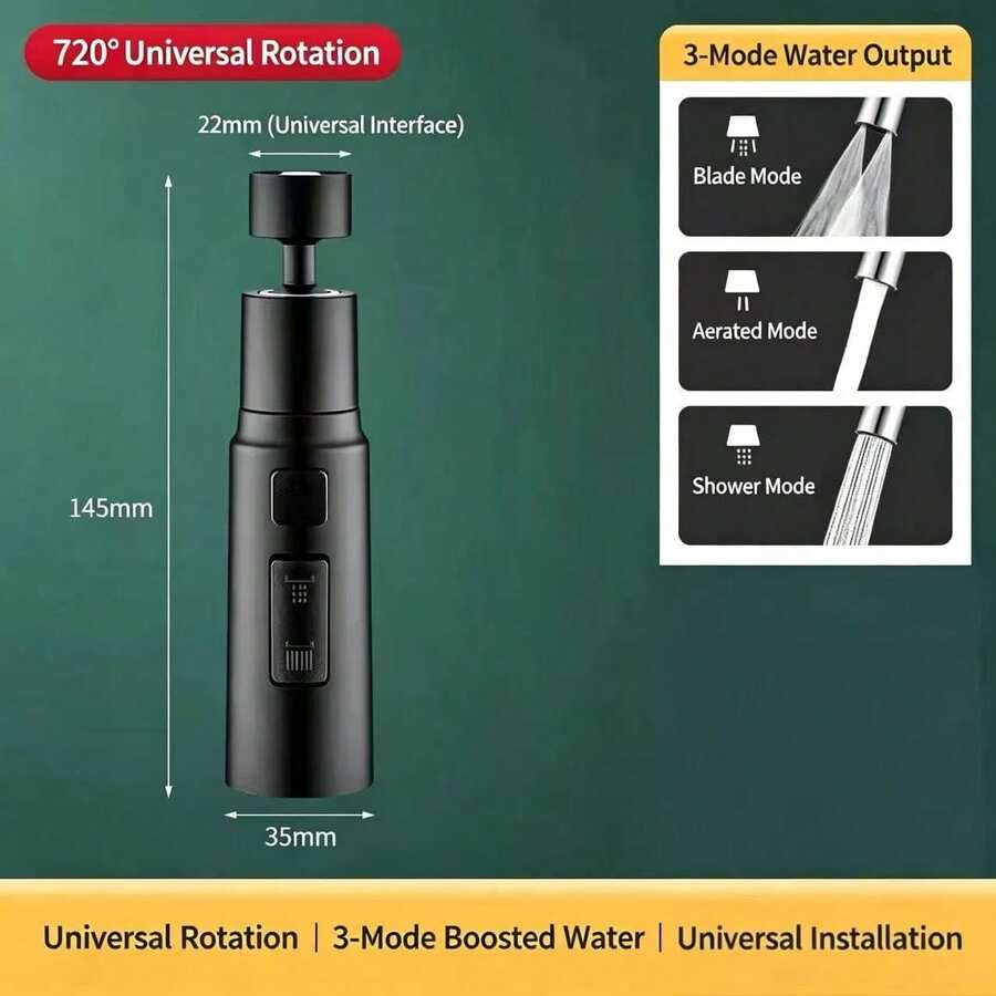 Kitchen Faucet Splash-Proof Universal Extension Nozzle Aerator Universal Faucet Connector