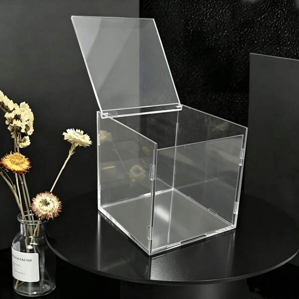1 pièce Boîte de rangement pour capsules de café en acrylique avec couvercle, convient pour machine à café à capsules, capsules de café, sachets de thé et bonbons, récipient transparent anti-poussière réutilisable, idéal pour bureau, cuisine, café