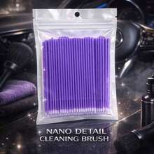 Car Detail Brush Air Conditioner Vent Interior Cleaning Brush Car Crevice Brush Tool 100pcs/Pack - A - View 4