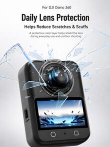 Lens Protector For Osmo 360, High-Definition Transparent 360 Camera Lens Cover, Full Coverage Anti-Scratch Protective Shield, No Black Edge Design, Precise Fit Lens Protection Accessory, Suitable For Travel Vlog And Outdoor Shooting - View 6