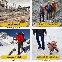 1 Set 2pcs Fashionable 20-Tooth Anti-Slip Ice Crampons Shoe Covers, Suitable For Winter Outdoor Travel, Snow Hiking, Trekking, Unisex, Fits Shoes And Boots, Ice Climbing Crampons, Anti-Slip Snow Pads, Suitable For Snow And Ice Surface Walking, Winter Walking - Multicolor - View 9