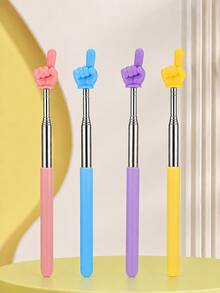 1pc/2pcs/4pcs 68cm Telescopic Finger Reading Stick (Random Color), Teaching Pointer, Multiple Colors Available, Reading Finger Telescopic Pointer, Pointing Teaching Tool Baton, Teacher's Teaching Stick, Parent/Teacher Teaching Aid Pointer, Reading Stick For Book Learning, Suitable For Birthday Gift Bags, Party Fillers, Classroom Rewards And Carnival Prizes (Random Color) - Multicolor - View 5