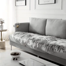 1pc Grey Irregular Long Pile Faux Fur Rug, Bedroom Carpet, Living Room Carpet, Door Mat, Small Rug, Carpet, Rug, Home Decor, Area Rug, Outdoor Mat, Home Decor, Area Carpet, Bedroom Carpet, Washable Carpet - Multicolor - View 3