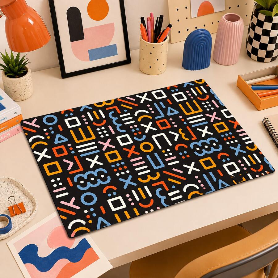 Printed Pattern Drainage Mat/Absorbent Mat/Drying Mat Coffee Machine Tableware Drying Mat - Absorbent Polyester Tabletop Protector Mat With Rubber Non-Slip Backing, For Kitchen Countertop Decor - Home Bar And Dining Table Placemat - Multicolor - View 1