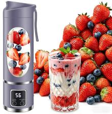 SINRAY 1pc Portable Blender, Juicer, Personal Blender, USB Rechargeable Juicer, Built-In 1300mAh Rechargeable Battery, Multi-Function Juicer, Juice Cup, Cup Capacity: 450ML Kitchen Accessory - Below 0.5L - View 10
