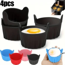 4PCS Round Silicone Molds, Non-Stick Surface Easy Release, Multi-Functional Baking And Cooking Molds, Compatible With Air Fryer, Oven, Microwave, Can Make Cakes, Puddings, Steamed Eggs, Cookies, Suitable For Homemade Holiday Desserts, Party Snacks, Creative Food Decoration Molds, Heat Resistant And Reusable, Essential Kitchen Supplies For Home DIY Baking - View 13