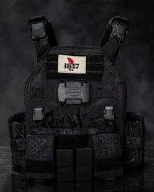 Magnetic Quick-Release Tactical Plate Carrier Vest - Black - View 1