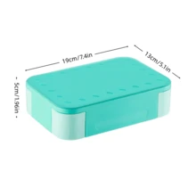 Lunch boxes 1個迷你分格便當盒，900ml成人用，適合學校、旅行，防漏，可微波/洗碗機，生日禮物、聖誕禮物（紫色）（綠色）（玫瑰紅）（湖藍色） - 彩色 - 查看 10