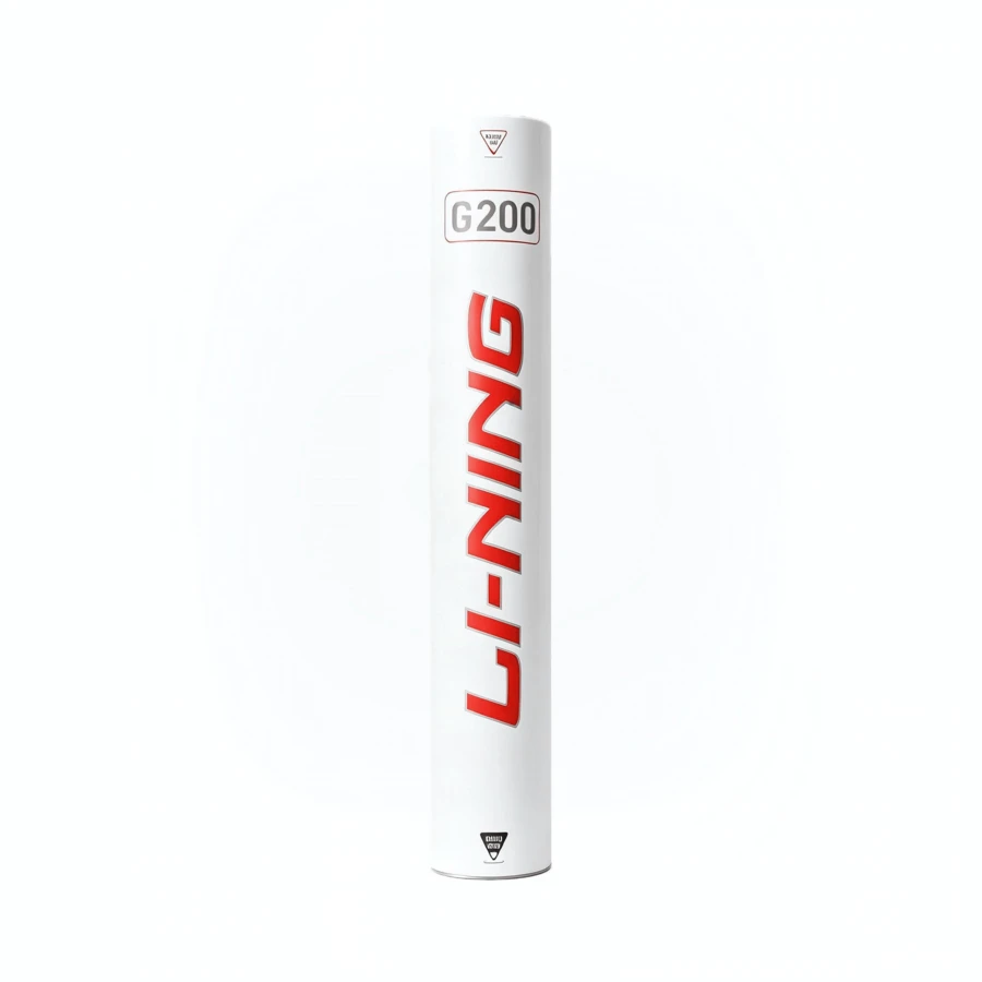 Li-Ning G200 羽球 76速 12顆/包 鵝毛複合軟木 高階訓練與比賽羽球 AYQR014-76 - 白76速 - 查看 1
