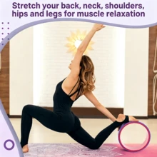 2 Pcs (Yoga Wheel + Resistance Band) Set, Also Available For Separate Purchase, Yoga Wheel Assists In Shoulder Opening And Back Bending, Resistance Band For Stretching And Body Shaping, Suitable For Indoor Yoga Practice, Body Stretching And Shaping - Multicolor - View 5
