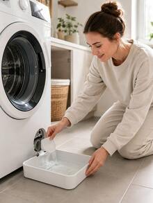 2pcs Universal Washing Machine Drain Tray With Guide Plate, Front-Load Washing Machine Drain Outlet Anti-Leak Water Collection Tray, Anti-Overflow Drip Collection Tray, Laundry Room Bathroom Floor Protection, Home Cleaning And Washing Machine Maintenance Accessories - Upgraded Thickened Version - View 1