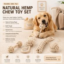 1pc Light Beige Plaid Rope Dog Chew Toy, Durable Teeth Chewing Toy, Suitable For Aggressive Chewers, Interactive Tug Toy For Small And Medium Dogs - Multicolor - View 11